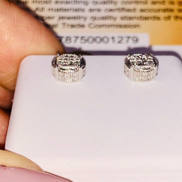 Real diamond earrings, 100% natural genuine authentic diamonds, Not CZ not fake - Picture 6 of 6